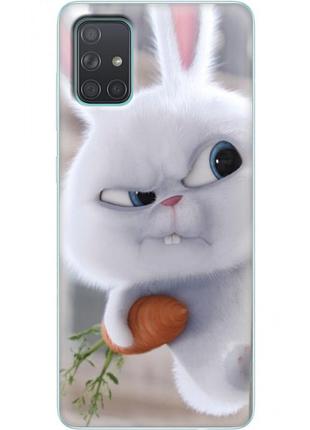 Чохол силіконовий з картинкою на samsung galaxy a71 (a715) (кролик сніжок)
