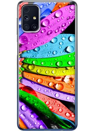 Чохол силіконовий з картинкою на samsung galaxy m31s (m317) (кольорові листки)