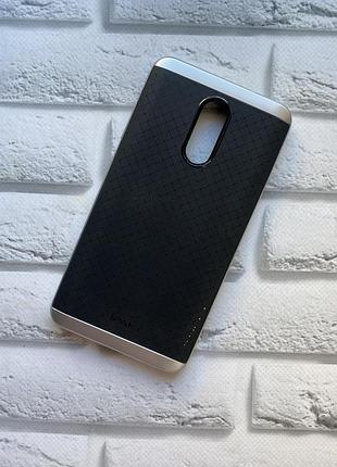 Силиконовый чехол ipaky c серебряным бампером для xiaomi redmi pro черный