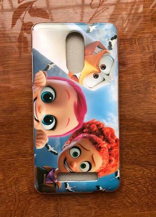 Силиконовый чехол с рисунком для xiaomi redmi note 3 / note 3 pro аисты