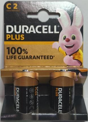 Батарейки duracell plus с 1.5v lr14 mn1400 щелочные алкалайн