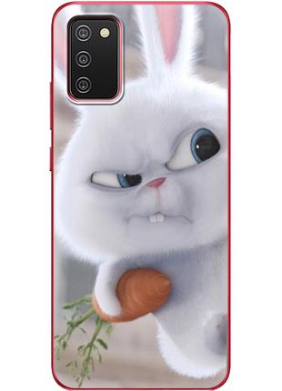 Чохол силіконовий з картинкою на samsung galaxy a02s (a025) (кролик сніжок)