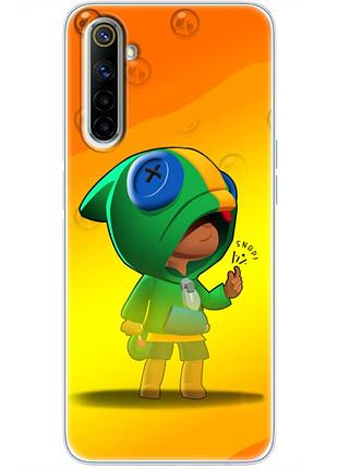 Чехол силиконовый с картинкой на realme 6 (бравл старс, brawl stars)