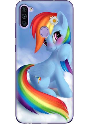 Чехол силиконовый с картинкой на samsung galaxy m11 (m115) (литл пони, my little pony)