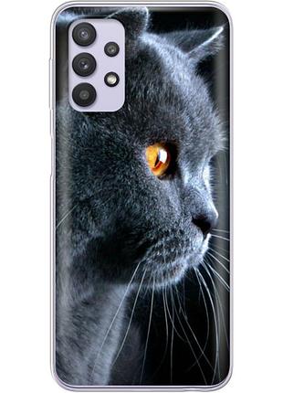 Чехол силиконовый с картинкой на samsung galaxy a72 (a725) (британский кот)