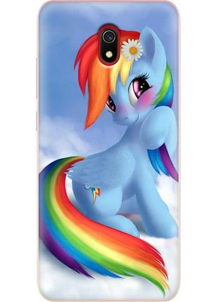 Чехол силиконовый с картинкой на xiaomi redmi 8a (литл пони, my little pony)