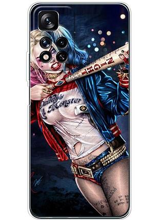 Чехол силиконовый с картинкой на xiaomi redmi note 11 pro plus 5g (харли квинн, harley quinn)