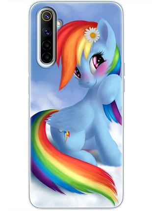 Чехол силиконовый с картинкой на realme 6 (литл пони, my little pony)