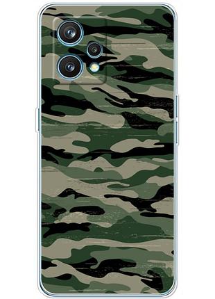 Чехол силиконовый с картинкой на realme 9 pro plus (патриотический, камуфляж)
