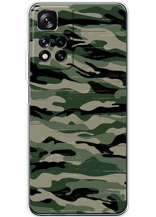 Чохол силіконовий з картинкою на xiaomi redmi note 11 pro plus 5g (патріотичний, камуфляж)