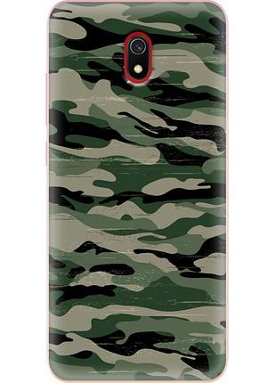 Чехол силиконовый с картинкой на xiaomi redmi 8a (патриотический, камуфляж)