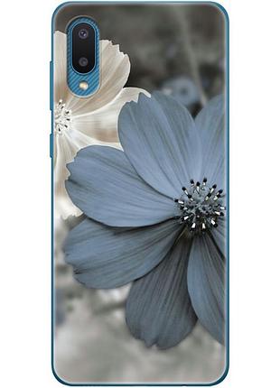 Чехол силиконовый с картинкой на samsung galaxy a02 (a022) (цветок гербера)