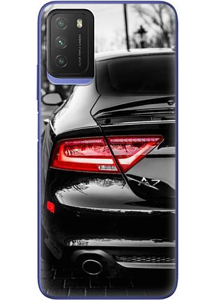 Чехол силиконовый с картинкой на xiaomi poco m3 (машина, audi a7)