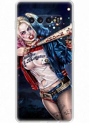 Чехол силиконовый с картинкой на samsung galaxy s10 plus (g975) (харли квинн, harley quinn)