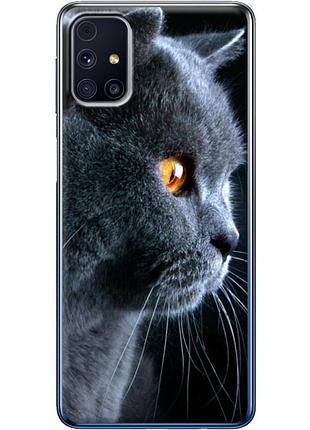 Чехол силиконовый с картинкой на samsung galaxy m31s (m317) (британский кот)