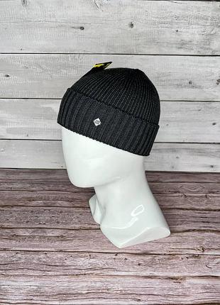 Мужская шапка cotton темно серый