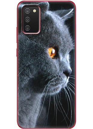 Чехол силиконовый с картинкой на samsung galaxy a02s (a025) (британский кот)