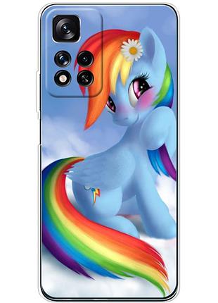 Чехол силиконовый с картинкой на xiaomi redmi note 11 pro plus 5g (литл пони, my little pony)