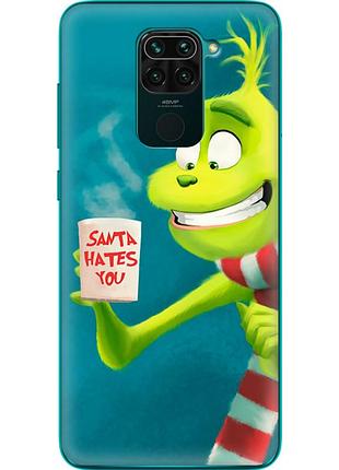 Чохол силіконовий з картинкою на xiaomi redmi 10x (новорічний, грінч)