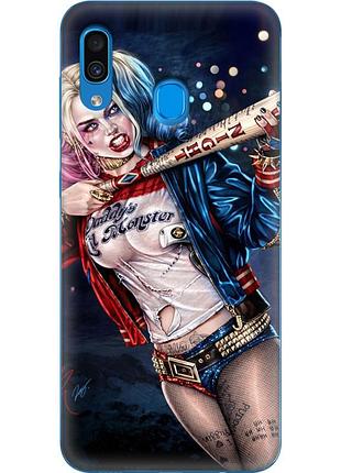 Чехол силиконовый с картинкой на samsung galaxy a30 (a305) (харли квинн, harley quinn)
