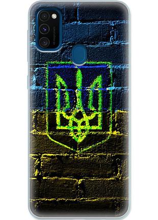 Чехол силиконовый с картинкой на samsung galaxy m30s (m307) (патриотический, герб украины)