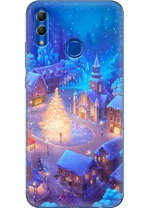 Чехол силиконовый с картинкой на huawei p smart 2019 (новогодний)