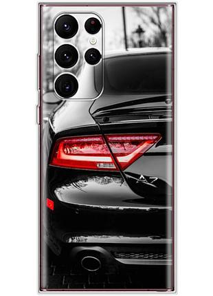 Чехол силиконовый с картинкой на samsung galaxy s22 ultra (s908) (машина, audi a7)