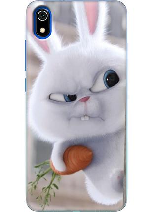 Чохол силіконовий з картинкою на xiaomi redmi 7a (кролик сніжок)