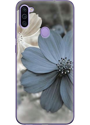 Чехол силиконовый с картинкой на samsung galaxy m11 (m115) (цветок гербера)