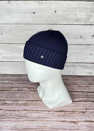 Мужская шапка cotton темно синий