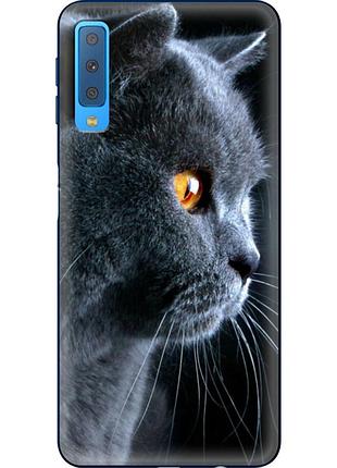 Чохол силіконовий з картинкою на samsung galaxy a7 2018 (a750) (британський кіт)