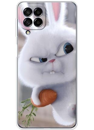 Чехол силиконовый с картинкой на samsung galaxy m53 5g (m536) (кролик снежок)