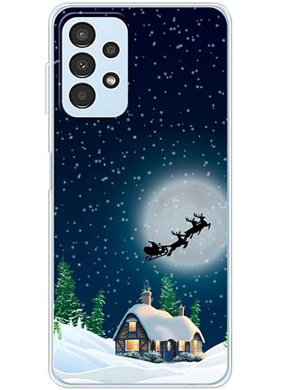 Чехол силиконовый с картинкой на samsung galaxy a32 5g (a326) (новогодний)