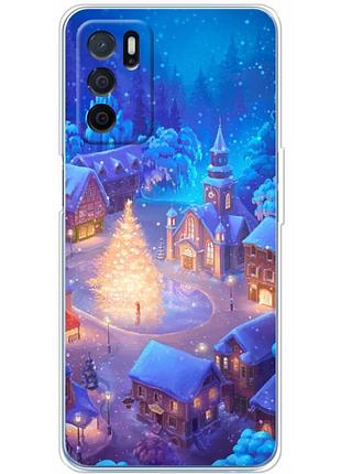 Чехол силиконовый с картинкой на oppo a16s (новогодний)