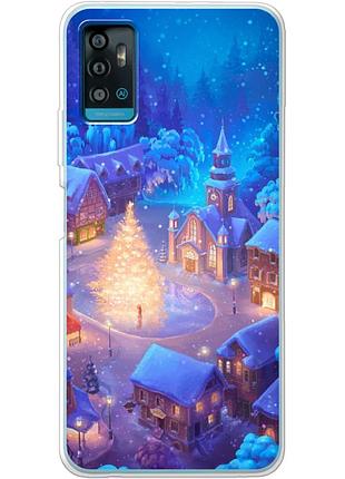 Чохол силіконовий з картинкою на zte blade a71 (новорічний)