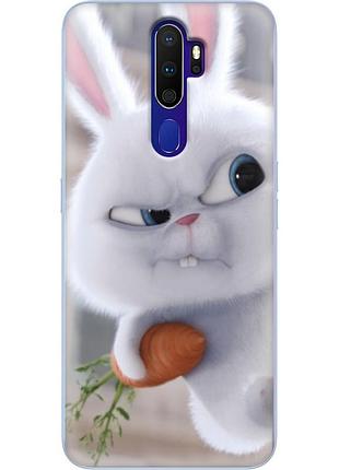 Чохол силіконовий з картинкою на oppo a9 2020 (кролик сніжок)