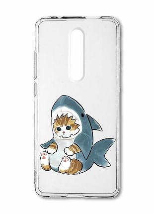 Прозрачный чехол на xiaomi mi 9t/k20 :: котёнок (принт 120)