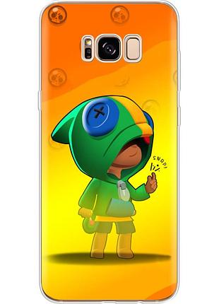 Чехол силиконовый с картинкой на samsung galaxy s8 plus (g955) (бравл старс, brawl stars)