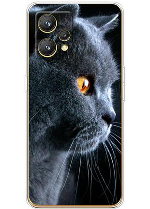 Чехол силиконовый с картинкой на realme 9 (британский кот)