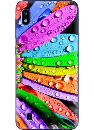 Чохол силіконовий з картинкою на samsung galaxy a10 (a105) (кольорові листки)