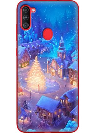Чохол силіконовий з картинкою на samsung galaxy a11 (a115) (новорічний)