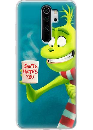 Чохол силіконовий з картинкою на xiaomi redmi note 8 pro (новорічний, грінч)
