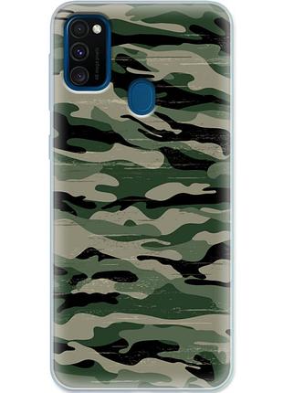 Чохол силіконовий з картинкою на samsung galaxy m21 (m215) (патріотичний, камуфляж)