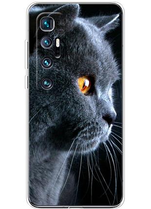 Чехол силиконовый с картинкой на xiaomi mi 10 ultra (британский кот)