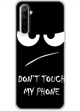 Чохол силіконовий з картинкою на realme 6 (не чіпай мій телефон)