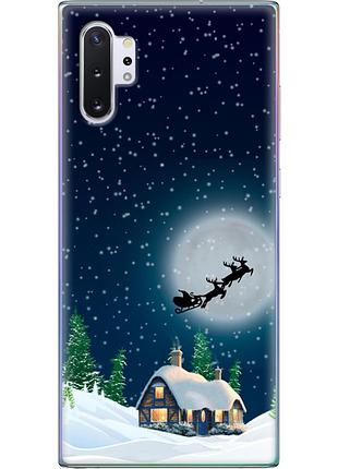 Чехол силиконовый с картинкой на samsung galaxy note 10 plus (n975) (новогодний)