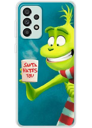 Чохол силіконовий з картинкою на samsung galaxy a73 5g (a736) (новорічний, грінч)