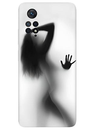 Чохол на xiaomi redmi note 11 pro силует дівчини (принт 66)