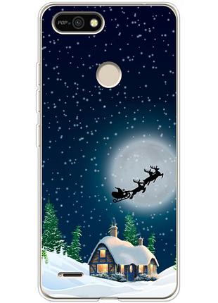 Чохол силіконовий з картинкою на tecno pop 2f (новорічний)