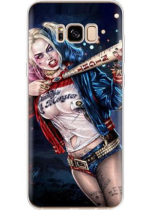 Чехол силиконовый с картинкой на samsung galaxy s8 plus (g955) (харли квинн, harley quinn)